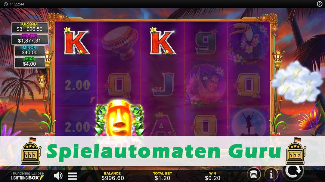 Screenshot der Demo-Version des Spiels Thundering Eclipse Demo des Spielautomaten Thundering Eclipse