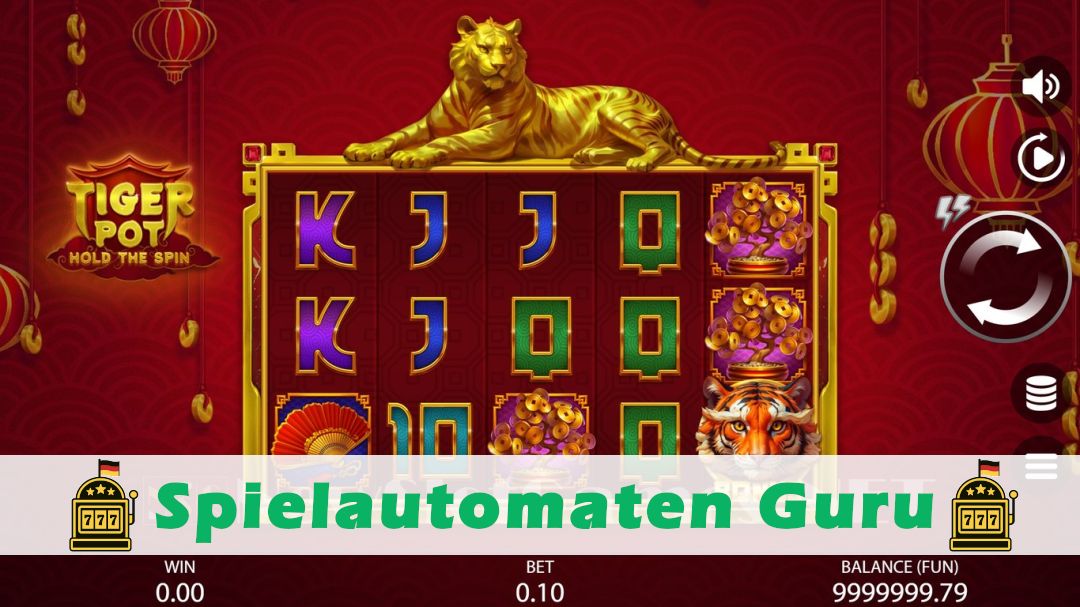 Screenshot der Demo-Version des Spiels Tiger Pot Hold The Spin Demo des Spielautomaten Tiger Pot Hold The Spin