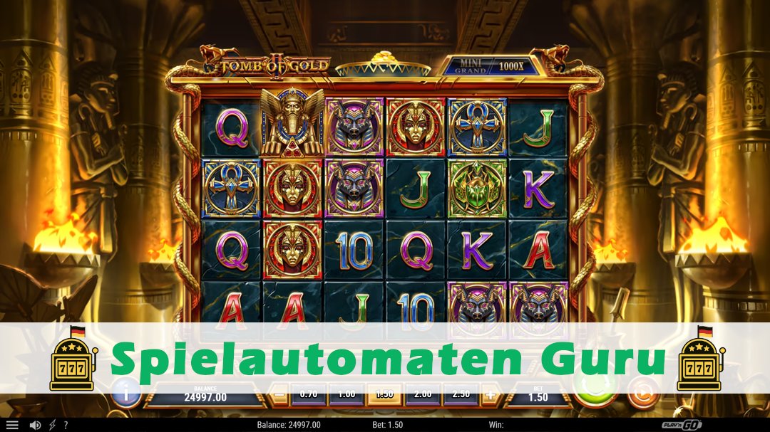 Screenshot der Demo-Version des Spiels Tomb of Gold 2 Demo des Spielautomaten Tomb of Gold 2