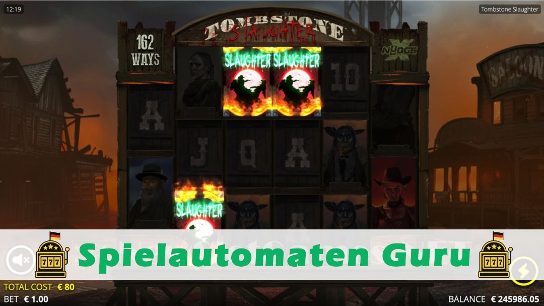 Screenshot der Demo-Version des Spiels Tombstone Slaughter Demo des Spielautomaten Tombstone Slaughter
