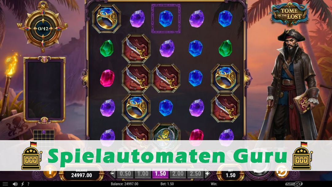 Screenshot der Demo-Version des Spiels Tome of the Lost Demo des Spielautomaten Tome of the Lost