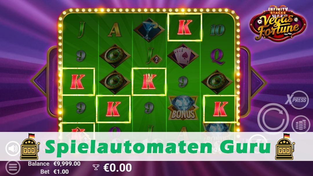 Screenshot der Demo-Version des Spiels Vegas Fortune Demo des Spielautomaten Vegas Fortune