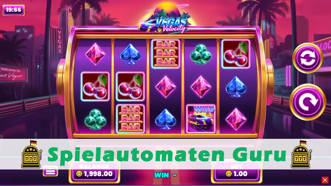 Screenshot der Demo-Version des Spiels Vegas Velocity Demo des Spielautomaten Vegas Velocity