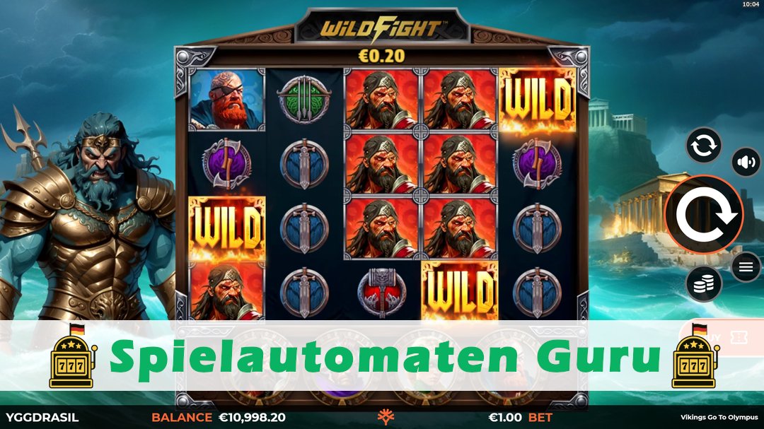 Screenshot der Demo-Version des Spiels Vikings Go To Olympus Demo des Spielautomaten Vikings Go To Olympus