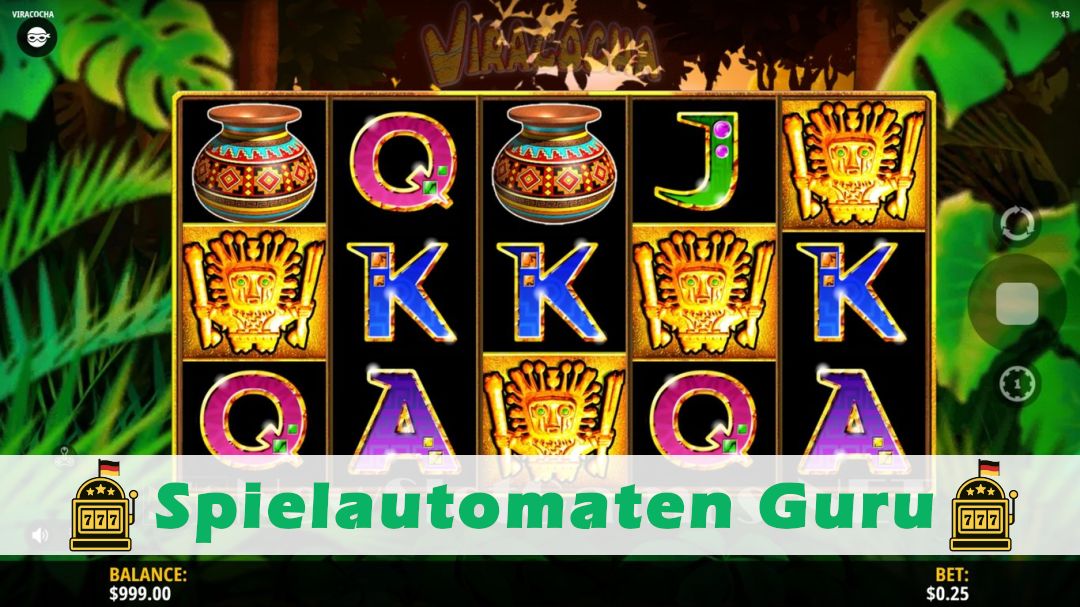 Screenshot der Demo-Version des Spiels Viracocha Demo des Spielautomaten Viracocha