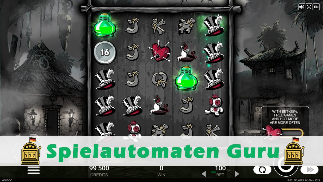 Screenshot der Demo-Version des Spiels Voodoo Coins Demo des Spielautomaten Voodoo Coins