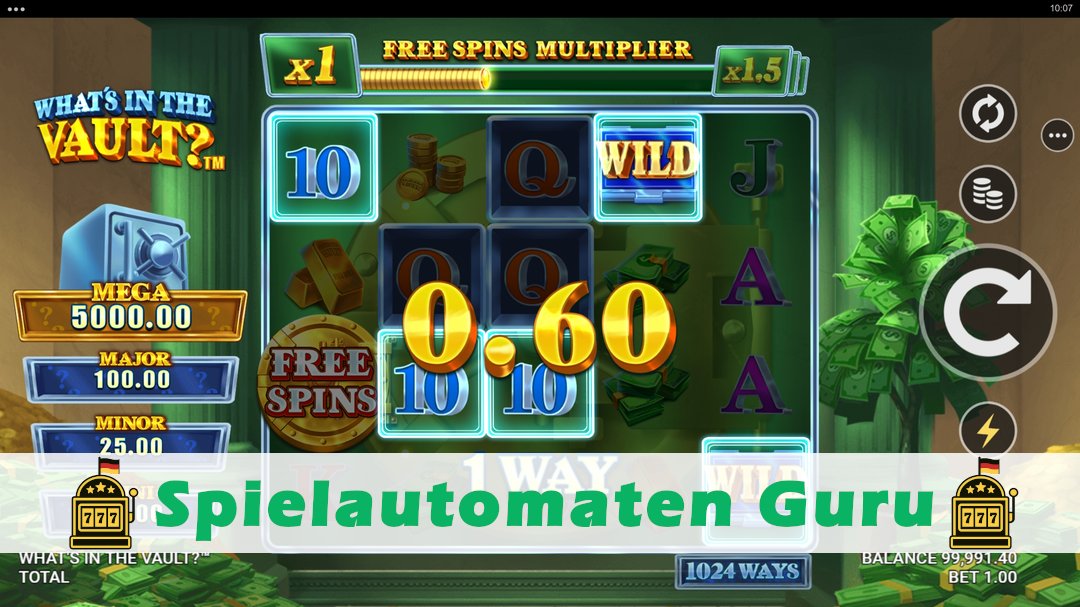 Demo des Spielautomaten Whats in the Vault?