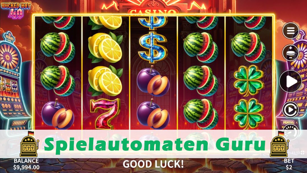 Screenshot der Demo-Version des Spiels Wicked Hot 40 Demo des Spielautomaten Wicked Hot 40