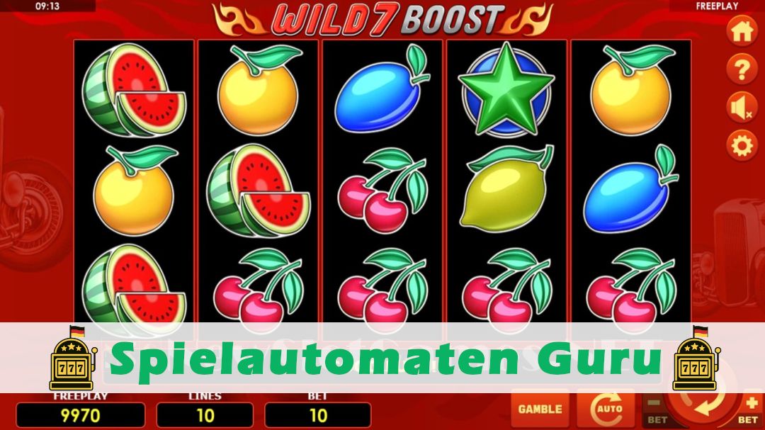 Screenshot der Demo-Version des Spiels Wild 7 Boost Demo des Spielautomaten Wild 7 Boost