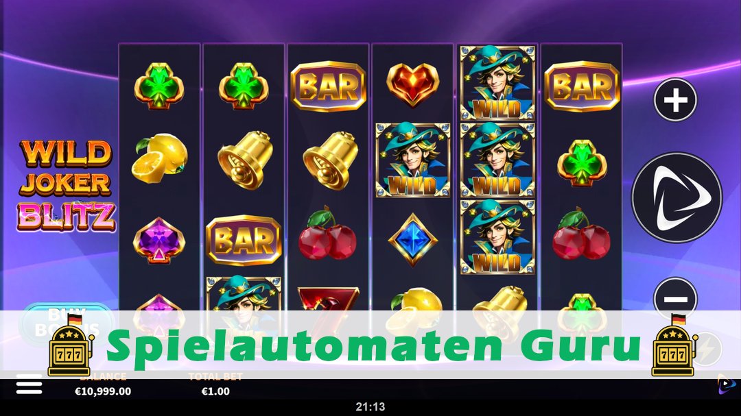 Screenshot der Demo-Version des Spiels Wild Joker Blitz Demo des Spielautomaten Wild Joker Blitz