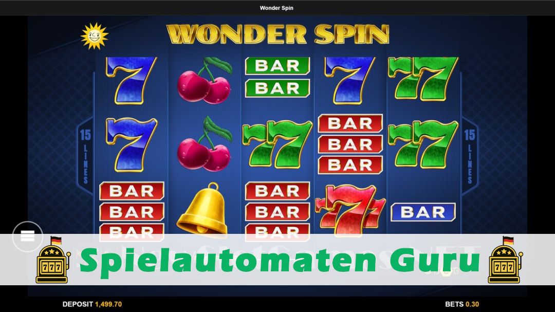 Screenshot der Demo-Version des Spiels Wonder Spin Demo des Spielautomaten Wonder Spin