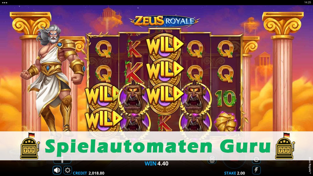 Screenshot der Demo-Version des Spiels Zeus Royale Demo des Spielautomaten Zeus Royale