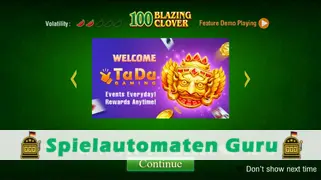 Spielautomat Symbol 100 Blazing Clover (TaDa Gaming) Slot