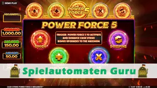 Spielautomat Symbol Cash Strike Power Force 5 Megaways (Blueprint) Slot