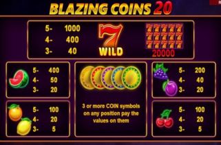 Spielautomat Symbol Blazing Coins 20 Hold & Win