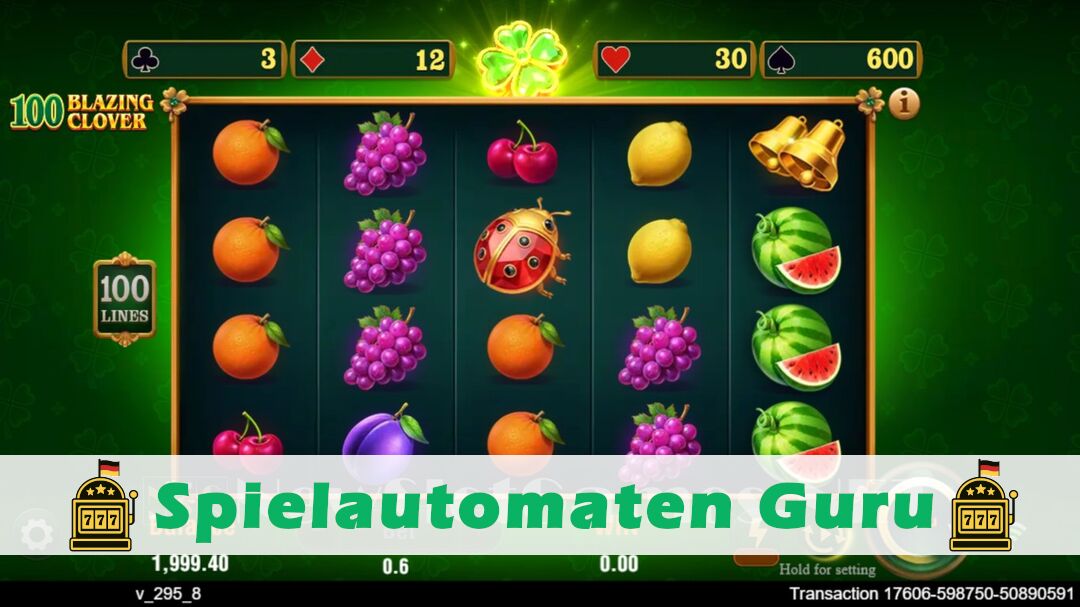 Demo des Spielautomaten 100 Blazing Clover (TaDa Gaming) Slot