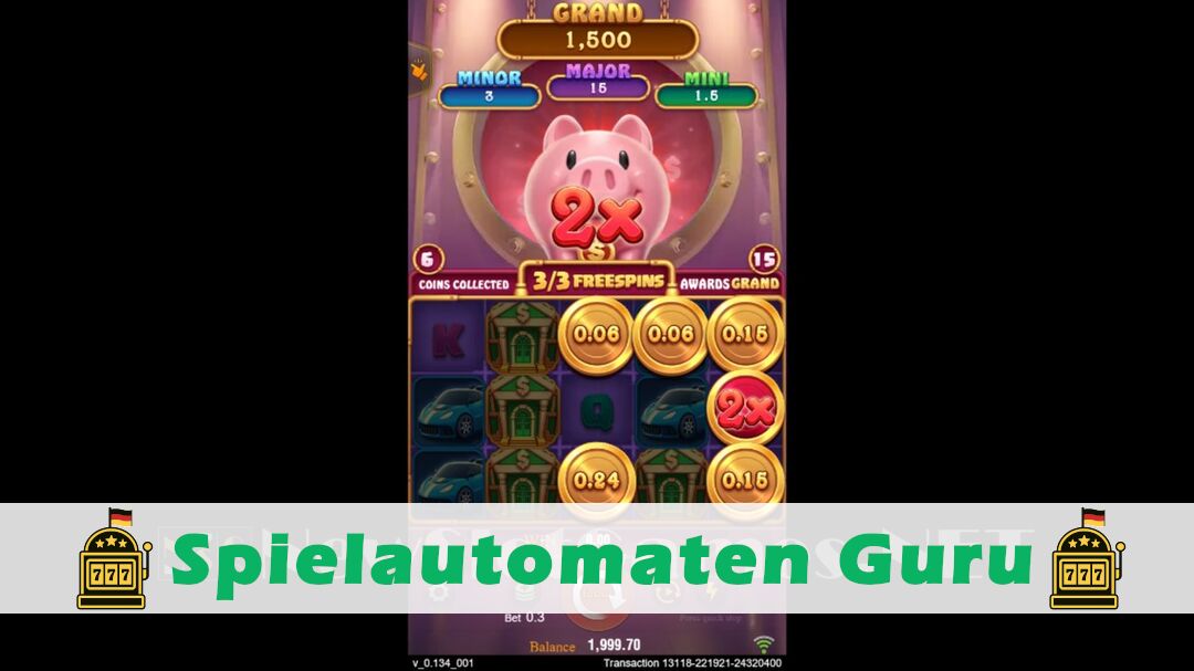 Demo des Spielautomaten 3 Lucky Piggy (TaDa Gaming) Slot