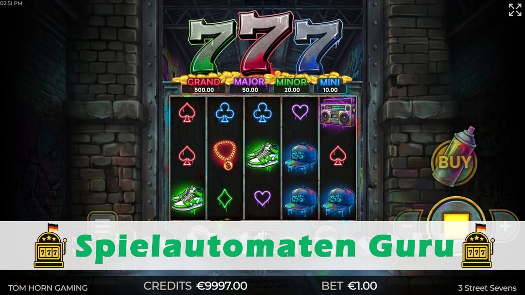 Demo des Spielautomaten 3 Street Sevens (Tom Horn Gaming) Slot