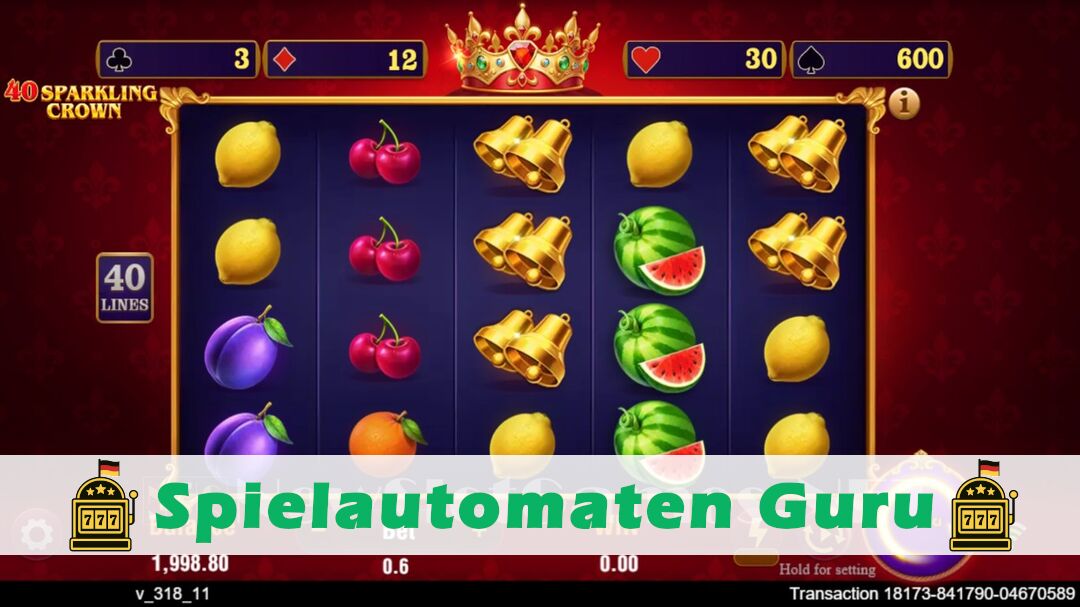 Demo des Spielautomaten 40 Sparkling Crown (TaDa Gaming) Slot