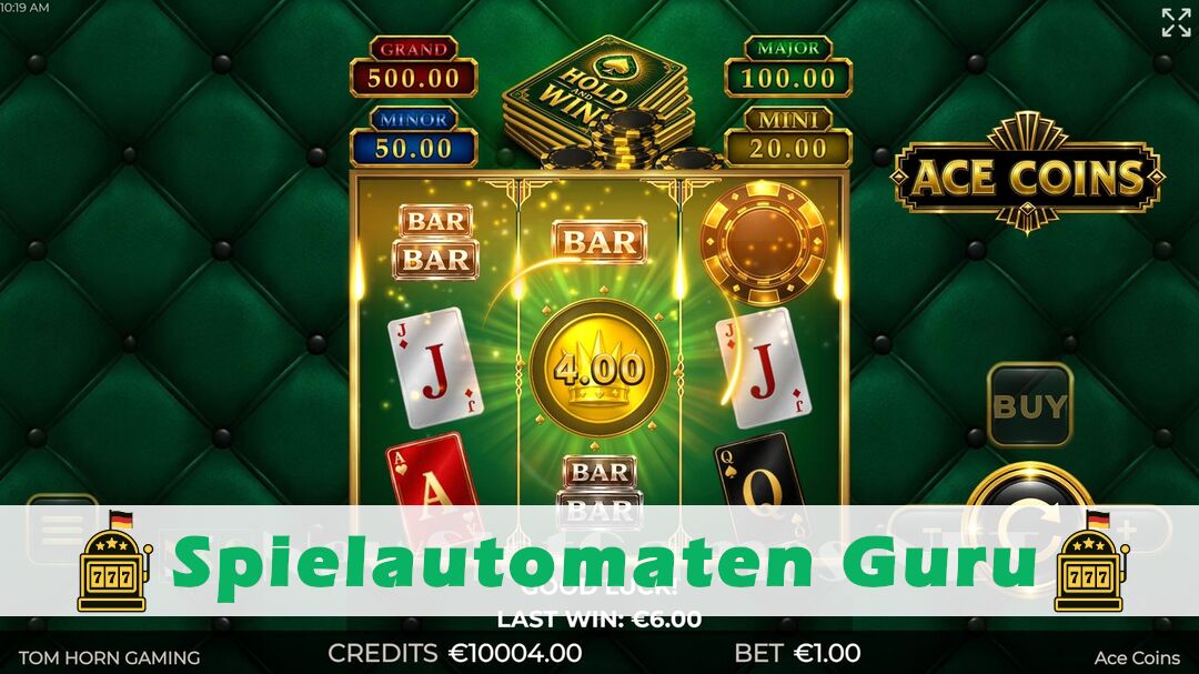 Demo des Spielautomaten Ace Coins (Tom Horn Gaming) Slot