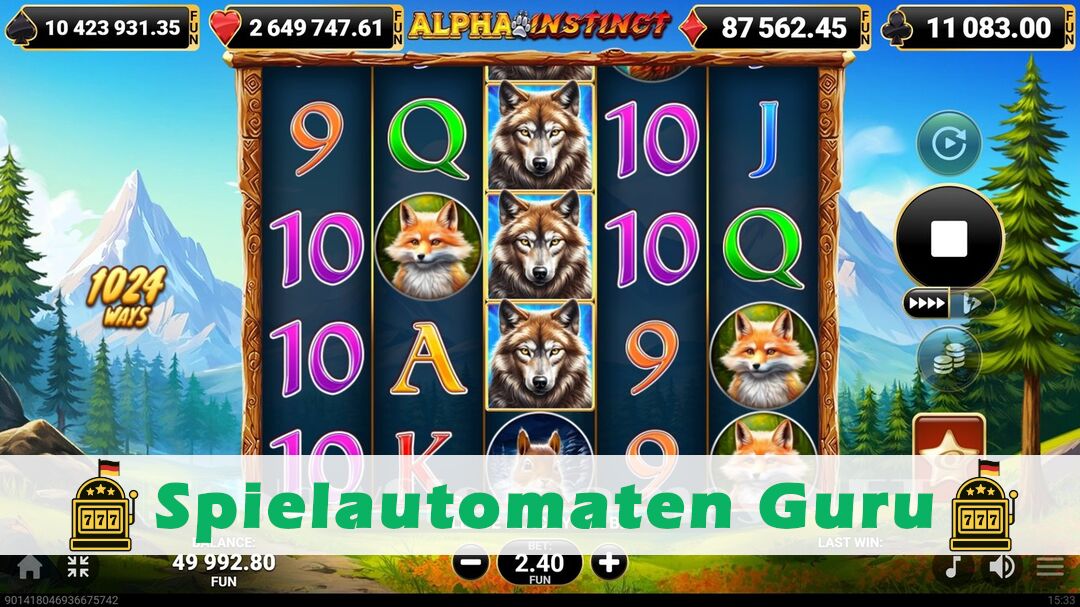 Demo des Spielautomaten Alpha Instinct (Amusnet) Slot