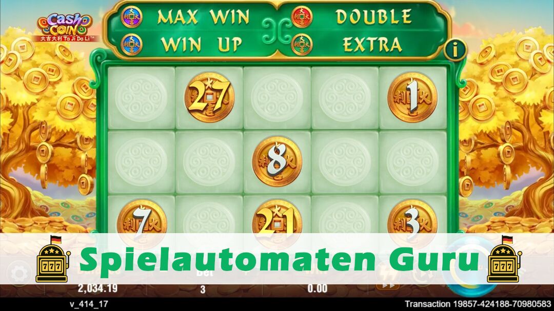 Demo des Spielautomaten Cash Coin (TaDa Gaming) Slot