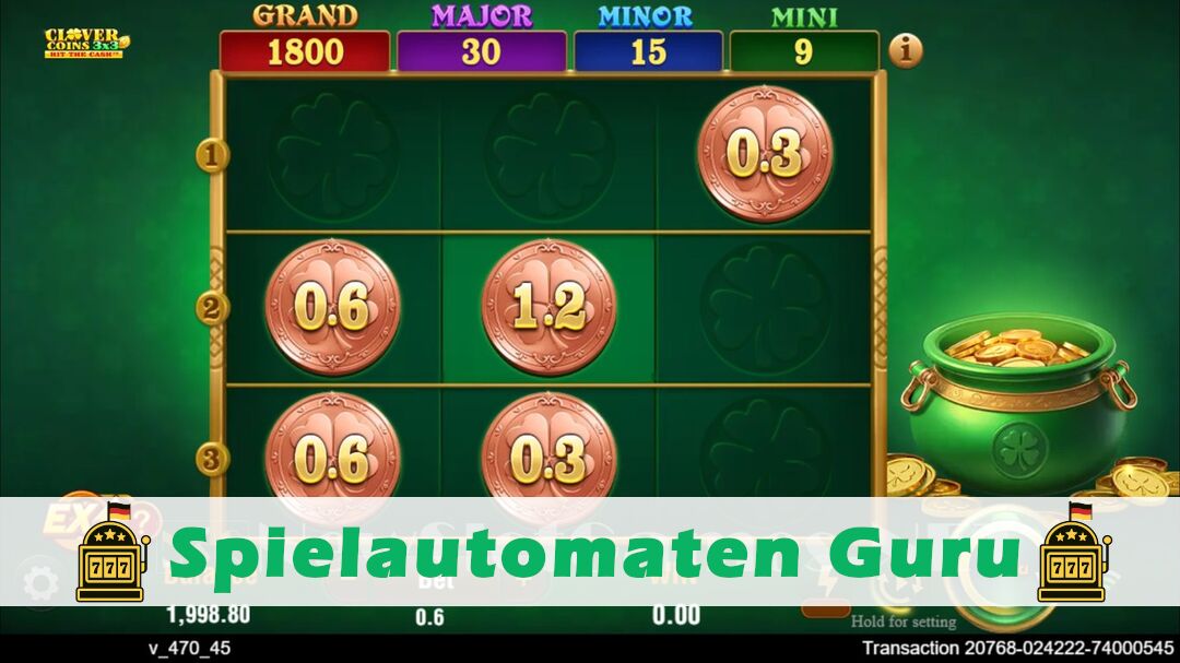 Demo des Spielautomaten Clover Coins 3x3 (TaDa Gaming) Slot