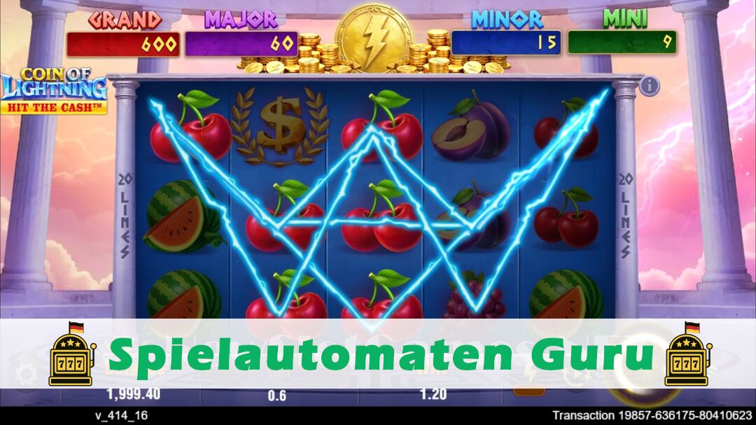 Demo des Spielautomaten Coin of Lightning (TaDa Gaming) Slot