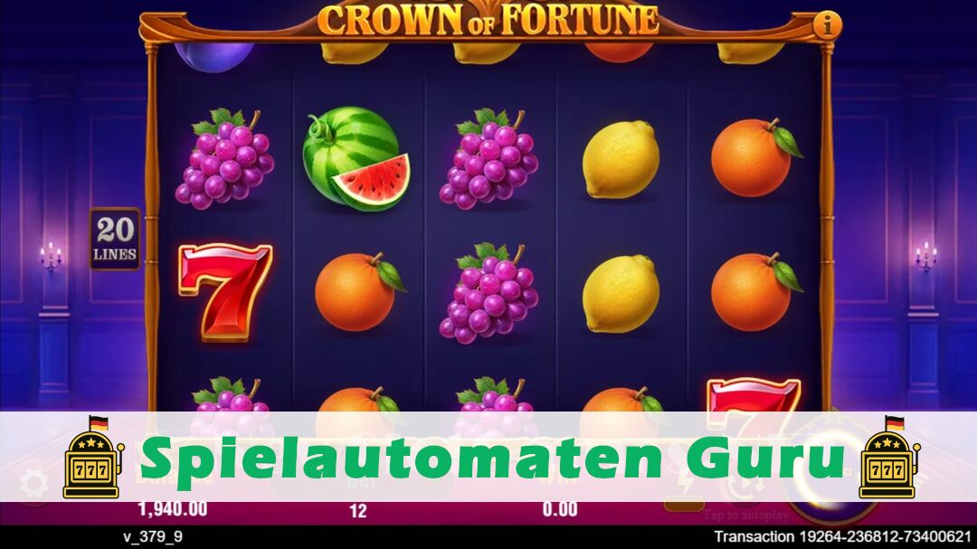 Demo des Spielautomaten Crown of Fortune (TaDa Gaming) Slot