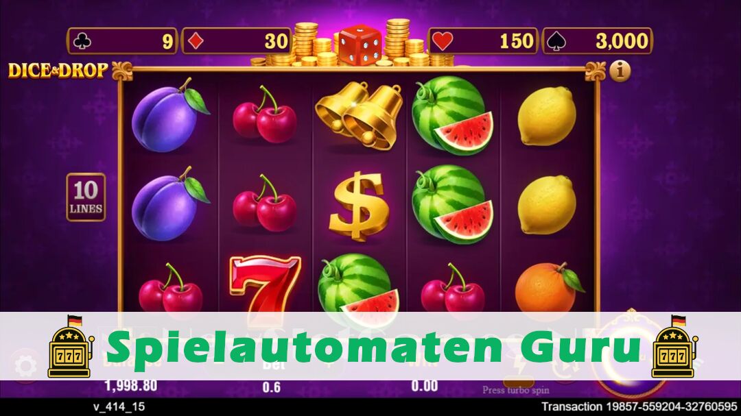 Demo des Spielautomaten Dice & Drop (TaDa Gaming) Slot