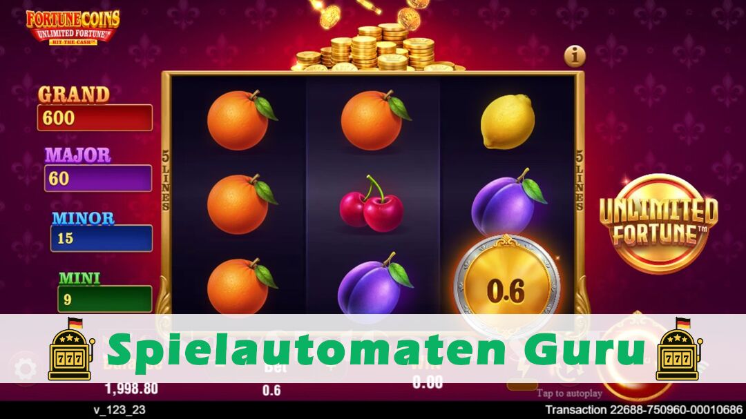Demo des Spielautomaten Fortune Coins Unlimited Fortune (TaDa Gaming) Slot