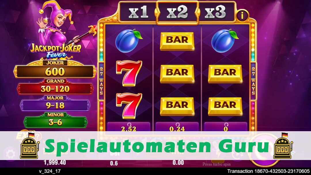 Demo des Spielautomaten Jackpot Joker Fever (TaDa Gaming) Slot