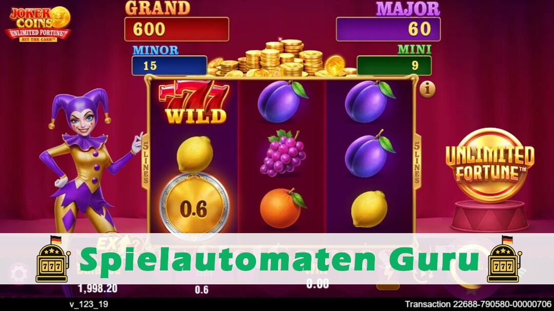 Demo des Spielautomaten Joker Coins Unlimited Fortune (TaDa Gaming) Slot