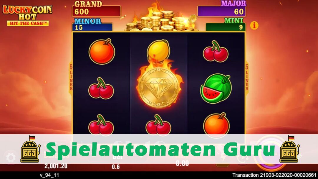 Demo des Spielautomaten Lucky Coin HOT (TaDa Gaming) Slot