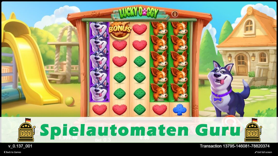 Demo des Spielautomaten Lucky Doggy (TaDa Gaming) Slot