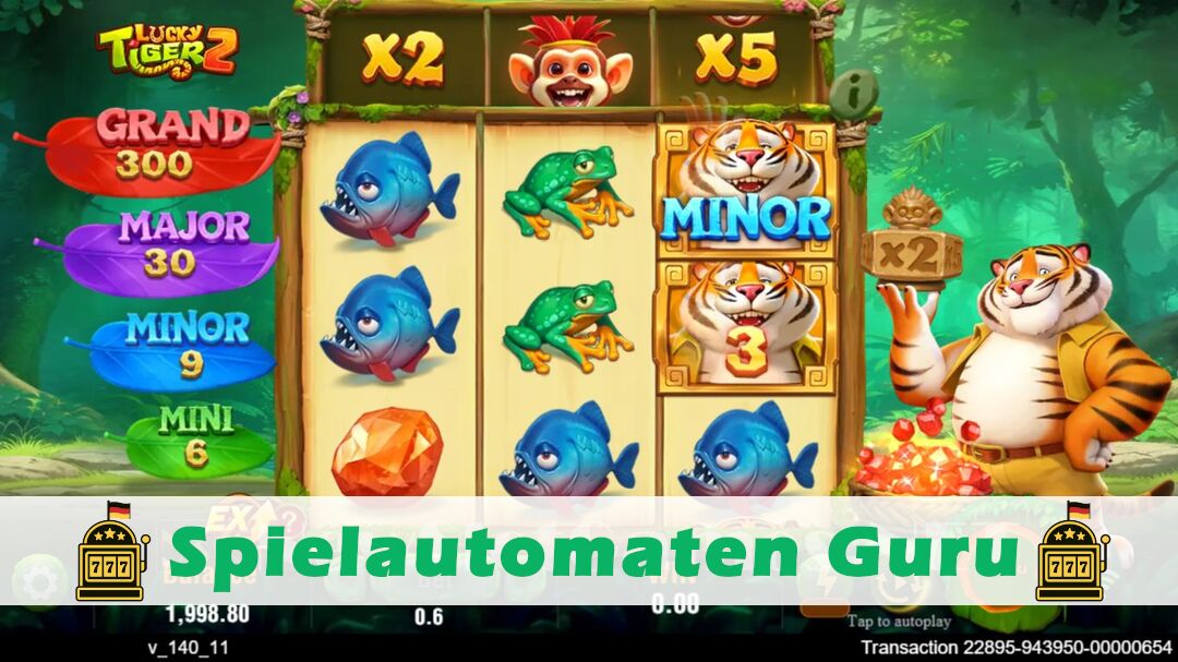 Demo des Spielautomaten Lucky Tiger 2 (TaDa Gaming) Slot