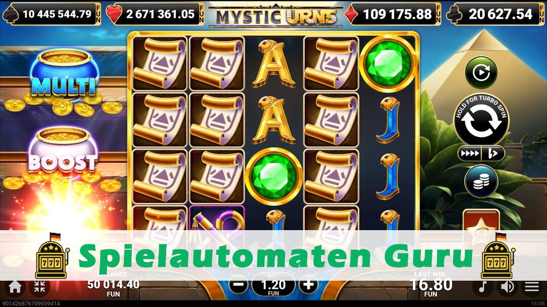 Demo des Spielautomaten Mystic Urns (Amusnet) Slot