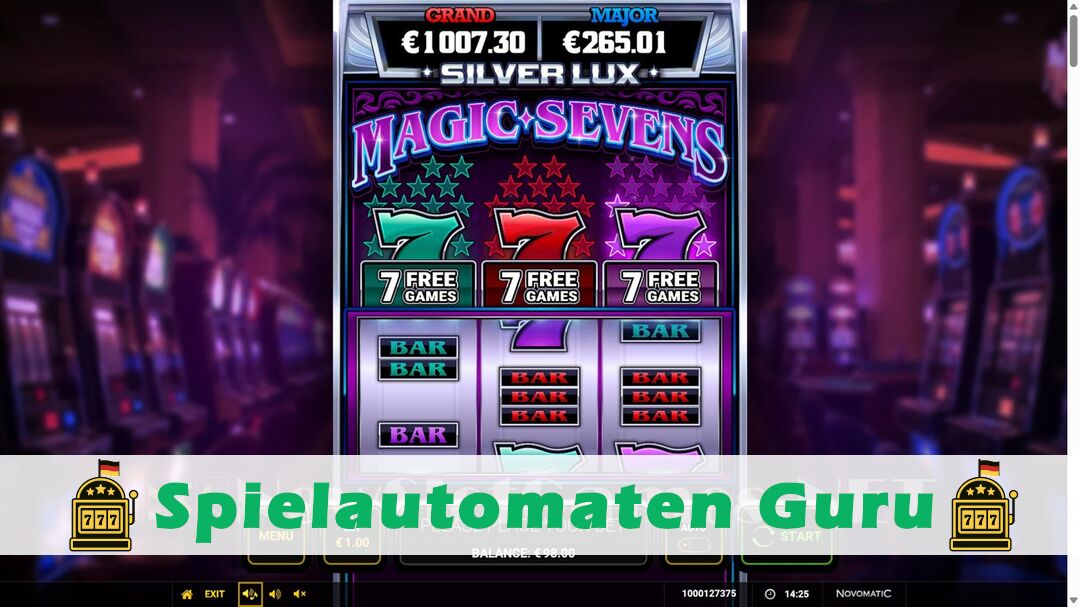 Demo des Spielautomaten Silver Lux Magic Sevens (Greentube) Slot