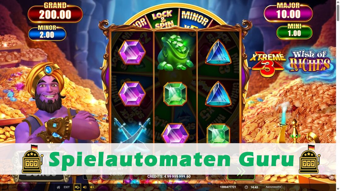 Demo des Spielautomaten Xtreme 3 - Wish of Riches (Greentube) Slot